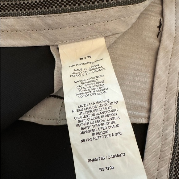 PGA Tour Men’s 38x30 BLACK Golf Performance Athletic Flat Front Straight Pants - Picture 5 of 7